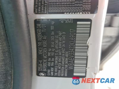 Zdjęcie 13 z 14 samochodu: 2002 BMW 325 I VIN:WBAEV33422KL69017 - miniatura