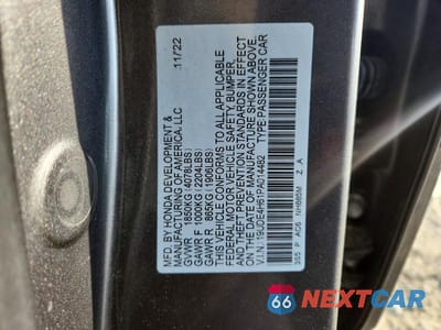 Zdjęcie 12 z 12 samochodu: 2023 ACURA INTEGRA A-SPEC TECH VIN:19UDE4H61PA014482 - miniatura