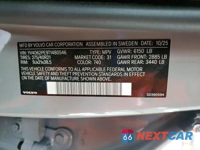 Zdjęcie 14 z 14 samochodu: 2026 VOLVO XC90 PLUS VIN:YV4062PE9T1480546 - miniatura