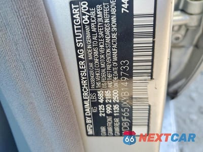 Zdjęcie 12 z 12 samochodu: 2000 MERCEDES-BENZ E 320 VIN:WDBJF65JXYB149733 - miniatura