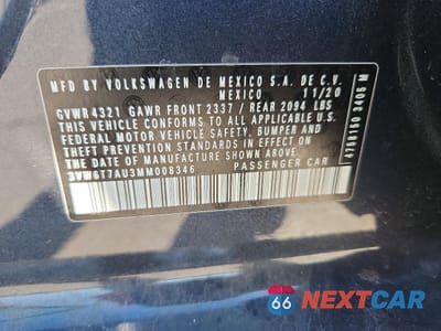 Zdjęcie 13 z 14 samochodu: 2021 VOLKSWAGEN GTI S VIN:3VW6T7AU3MM008346 - miniatura