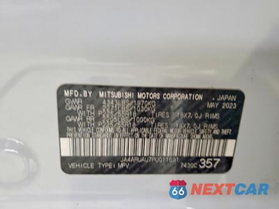 Zdjęcie 12 z 12 samochodu: 2023 MITSUBISHI OUTLANDER SPORT S VIN:JA4ARUAU7PU011691 - miniatura