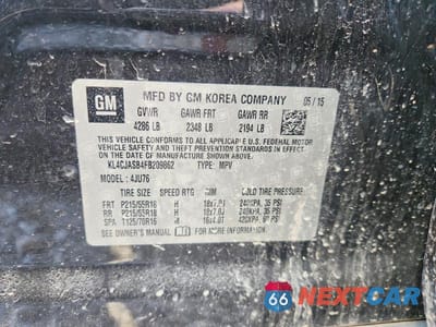 Zdjęcie 13 z 13 samochodu: 2015 BUICK ENCORE VIN:KL4CJASB4FB209862 - miniatura