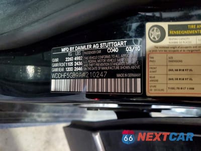 Zdjęcie 12 z 12 samochodu: 2010 MERCEDES-BENZ E 350 VIN:WDDHF5GB9AA210247 - miniatura