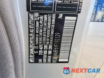 Zdjęcie 12 z 12 samochodu: 2000 MERCEDES-BENZ SL 500 VIN:WDBFA68F6YF192129 - miniatura