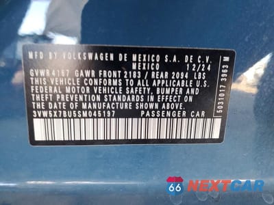 Zdjęcie 12 z 12 samochodu: 2025 VOLKSWAGEN JETTA S VIN:3VW5X7BU5SM045197 - miniatura