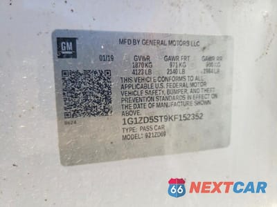 Zdjęcie 12 z 12 samochodu: 2019 CHEVROLET MALIBU VIN:1G1ZD5ST9KF152352 - miniatura