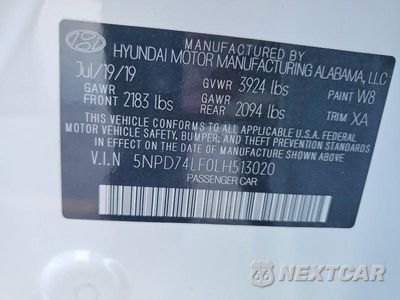 Zdjęcie 13 z 13 samochodu: 2020 HYUNDAI ELANTRA SE VIN:5NPD74LF0LH513020 - miniatura