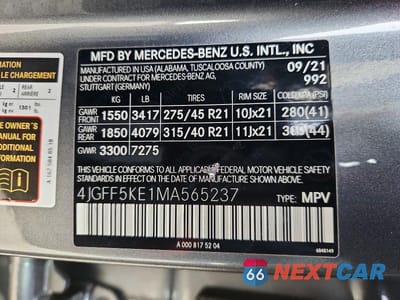 Zdjęcie 13 z 13 samochodu: 2021 MERCEDES-BENZ GLS 450 4MATIC VIN:4JGFF5KE1MA565237 - miniatura