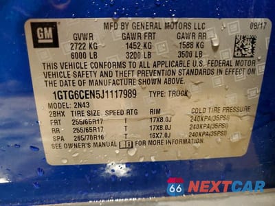 Zdjęcie 12 z 12 samochodu: 2018 GMC CANYON SLE VIN:1GTG6CEN5J1117989 - miniatura