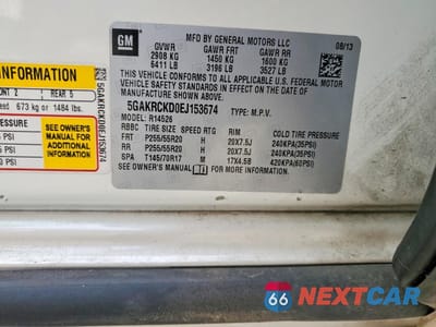 Zdjęcie 13 z 13 samochodu: 2014 BUICK ENCLAVE VIN:5GAKRCKD0EJ153674 - miniatura