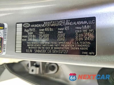 Zdjęcie 13 z 13 samochodu: 2024 HYUNDAI TUCSON SEL VIN:5NMJBCDE3RH317127 - miniatura