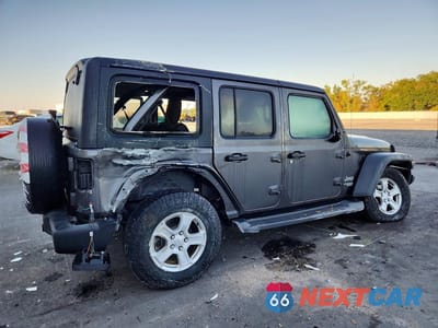 Trzecie zdjęcie samochodu z tyłu: 2018 JEEP WRANGLER UNLIMITED SPORT VIN:1C4HJXDG2JW223025 - miniatura
