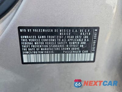 Zdjęcie 12 z 12 samochodu: 2019 VOLKSWAGEN JETTA S VIN:3VWC57BU7KM198225 - miniatura