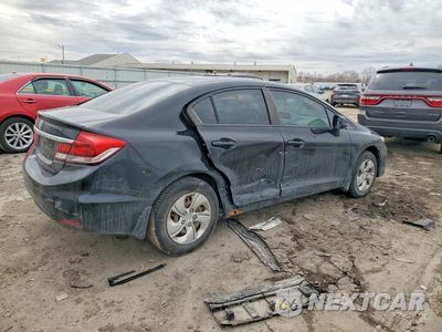 Trzecie zdjęcie samochodu z tyłu: 2013 HONDA CIVIC LX VIN:19XFB2F55DE025458 - miniatura