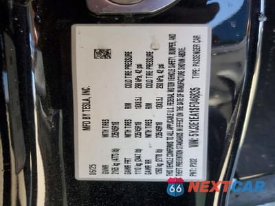 Zdjęcie 12 z 12 samochodu: 2025 TESLA MODEL 3 VIN:5YJ3E1EA1SF046835 - miniatura