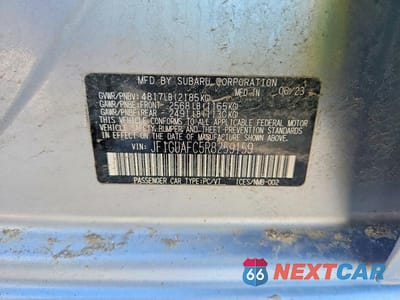 Zdjęcie 12 z 12 samochodu: 2024 SUBARU IMPREZA SPORT VIN:JF1GUAFC5R8259159 - miniatura