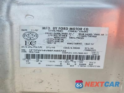 Zdjęcie 13 z 13 samochodu: 2008 FORD F150 SUPERCREW VIN:1FTPW14V88FA85722 - miniatura