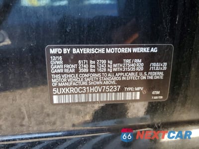 Zdjęcie 13 z 13 samochodu: 2017 BMW X5 XDRIVE35I VIN:5UXKR0C31H0V75237 - miniatura