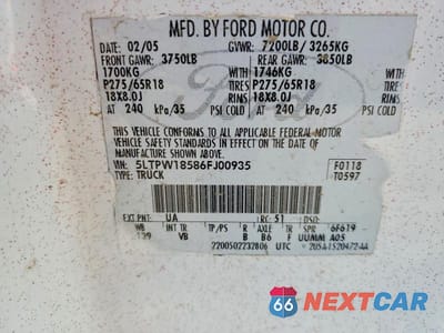 Zdjęcie 12 z 12 samochodu: 2006 LINCOLN MARK LT VIN:5LTPW18586FJ00935 - miniatura