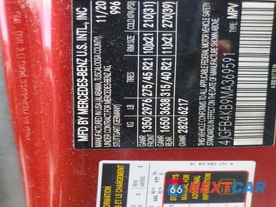 Zdjęcie 12 z 12 samochodu: 2021 MERCEDES-BENZ GLE 350 4MATIC VIN:4JGFB4KB9MA369591 - miniatura
