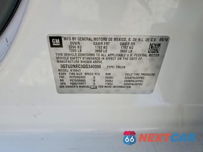 Zdjęcie 12 z 12 samochodu: 2016 GMC SIERRA K1500 SLT VIN:3GTU2NEC3GG340096 - miniatura