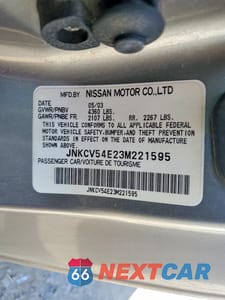 Zdjęcie 12 z 12 samochodu: 2003 INFINITI G35 VIN:JNKCV54E23M221595 - miniatura