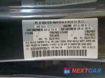 Zdjęcie 12 z 12 samochodu: 2023 MAZDA 3 SELECT VIN:3MZBPABM3PM366470 - miniatura