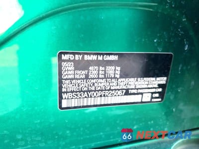 Zdjęcie 13 z 13 samochodu: 2023 BMW M3 COMPETITION VIN:WBS33AY00PFR25067 - miniatura