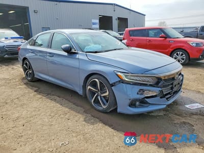 Czwarte zdjęcie samochodu z boku: 2021 HONDA ACCORD SPORT SE VIN:1HGCV1F48MA038074 - miniatura