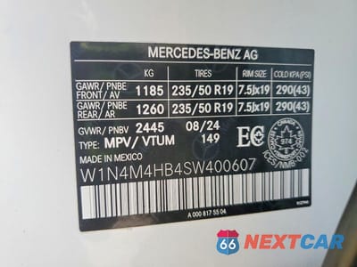 Zdjęcie 14 z 14 samochodu: 2025 MERCEDES-BENZ GLB 250 4MATIC VIN:W1N4M4HB4SW400607 - miniatura