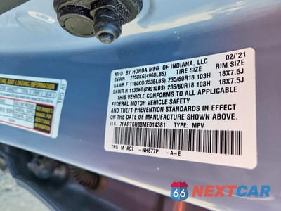 Zdjęcie 13 z 13 samochodu: 2021 HONDA CR-V EXL VIN:7FART6H88ME014381 - miniatura