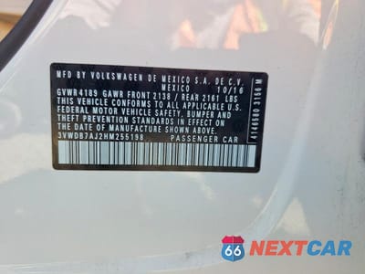 Zdjęcie 12 z 12 samochodu: 2017 VOLKSWAGEN JETTA SE VIN:3VWDB7AJ2HM255198 - miniatura