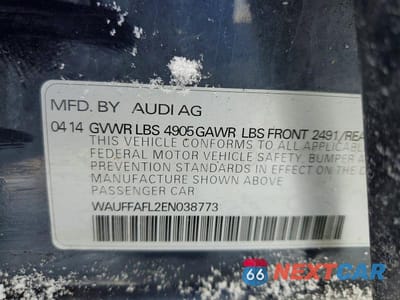 Zdjęcie 13 z 13 samochodu: 2014 AUDI A4 PREMIUM PLUS VIN:WAUFFAFL2EN038773 - miniatura