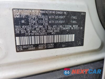 Zdjęcie 13 z 13 samochodu: 2022 TOYOTA RAV4 XLE VIN:2T3P1RFV6NC289912 - miniatura