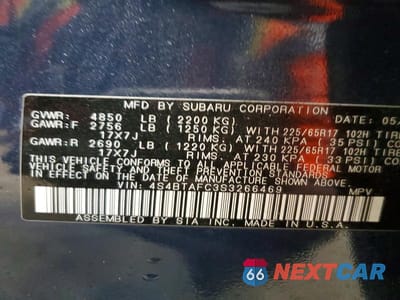 Zdjęcie 12 z 12 samochodu: 2025 SUBARU OUTBACK PREMIUM VIN:4S4BTAFC3S3266469 - miniatura