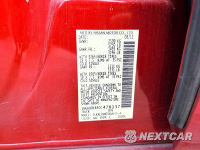 Zdjęcie 12 z 13 samochodu: 2012 NISSAN FRONTIER S VIN:1N6AD0ER3CC478137 - miniatura