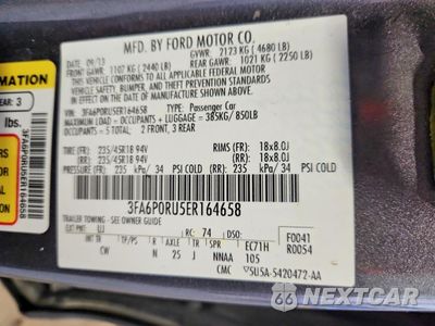 Zdjęcie 13 z 13 samochodu: 2014 FORD FUSION TITANIUM HEV VIN:3FA6P0RU5ER164658 - miniatura