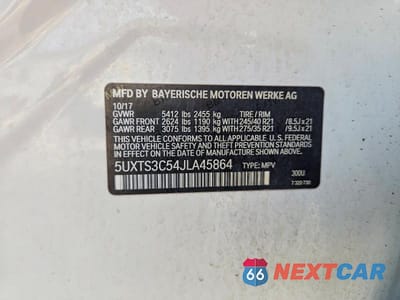 Zdjęcie 13 z 13 samochodu: 2018 BMW X3 XDRIVEM40I VIN:5UXTS3C54JLA45864 - miniatura