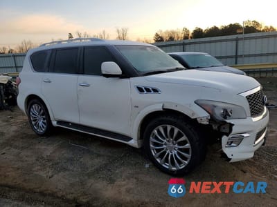 Czwarte zdjęcie samochodu z boku: 2016 INFINITI QX80 BASE VIN:JN8AZ2NE2G9125019 - miniatura