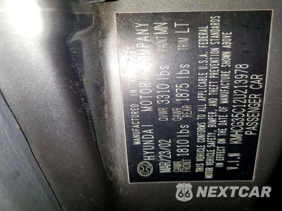 Zdjęcie 14 z 14 samochodu: 2002 HYUNDAI ACCENT VIN:KMHCG35C12U213978 - miniatura