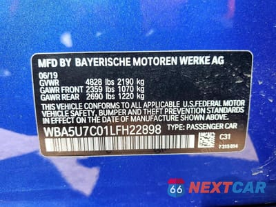 Zdjęcie 12 z 12 samochodu: 2020 BMW M340I VIN:WBA5U7C01LFH22898 - miniatura