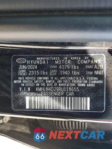 Zdjęcie 13 z 13 samochodu: 2024 HYUNDAI ELANTRA HYBRID LIMITED VIN:KMHLN4DJ9RU118655 - miniatura
