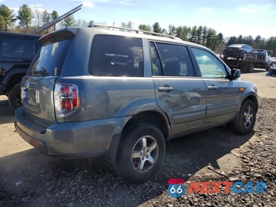 Trzecie zdjęcie samochodu z tyłu: 2007 HONDA PILOT EXL VIN:5FNYF18647B006279 - miniatura