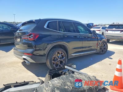 Trzecie zdjęcie samochodu z tyłu: 2022 BMW X3 SDRIVE30I VIN:5UX43DP00N9J17925 - miniatura