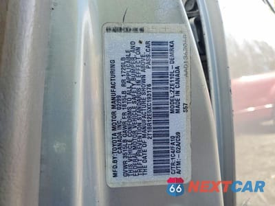 Zdjęcie 12 z 12 samochodu: 1999 TOYOTA COROLLA VE VIN:2T1BR12E5XC193176 - miniatura