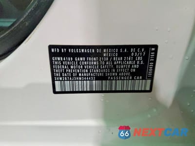 Zdjęcie 12 z 12 samochodu: 2017 VOLKSWAGEN JETTA S VIN:3VW2B7AJ3HM344432 - miniatura