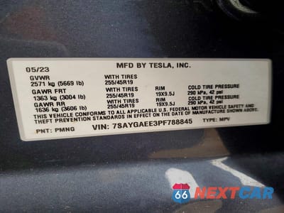 Zdjęcie 13 z 13 samochodu: 2023 TESLA MODEL Y VIN:7SAYGAEE3PF788845 - miniatura