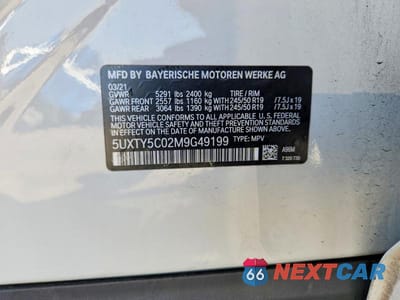 Zdjęcie 13 z 13 samochodu: 2021 BMW X3 XDRIVE30I VIN:5UXTY5C02M9G49199 - miniatura