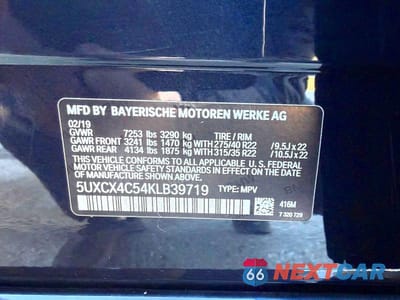 Zdjęcie 15 z 15 samochodu: 2019 BMW X7 XDRIVE50I VIN:5UXCX4C54KLB39719 - miniatura